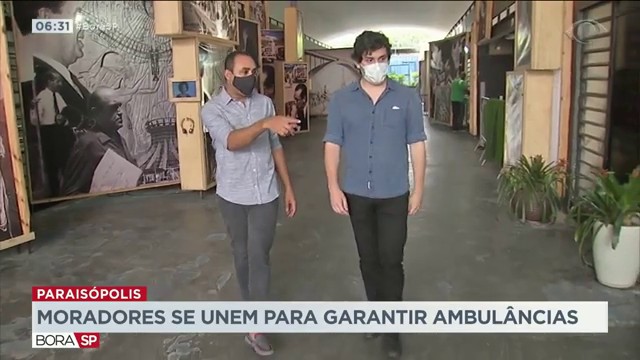 Moradores de Paraisópolis se unem para garantir ambulâncias Reprodução TV