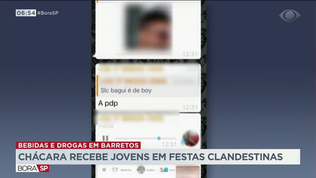 Chácara recebe jovens em festas clandestinas no interior de SP Reprodução TV