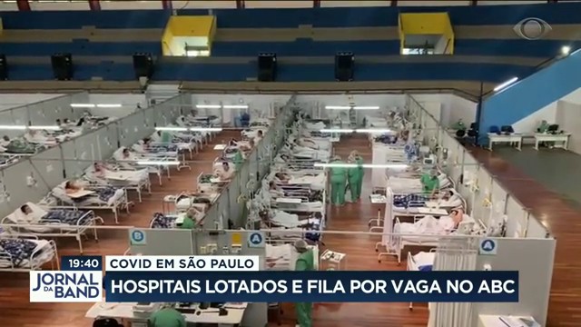 Covid em São Paulo: hospitais lotados e fila por vaga no ABC Paulista Reprodução TV