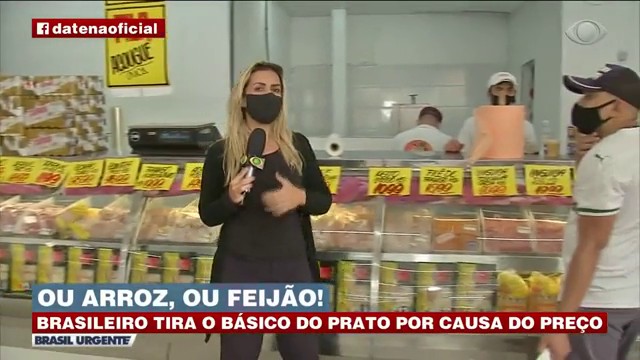 BRASILEIROS PRECISAM ESCOLHER ENTRE O ARROZ E O FEIJÃO Reprodução TV