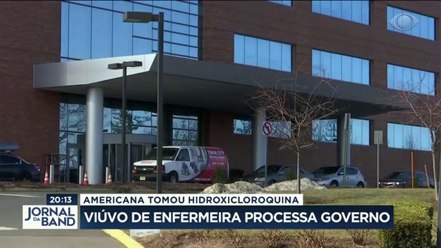 Viúvo de enfermeira que tomou hidroxicloroquina processa EUA1) Reprodução TV