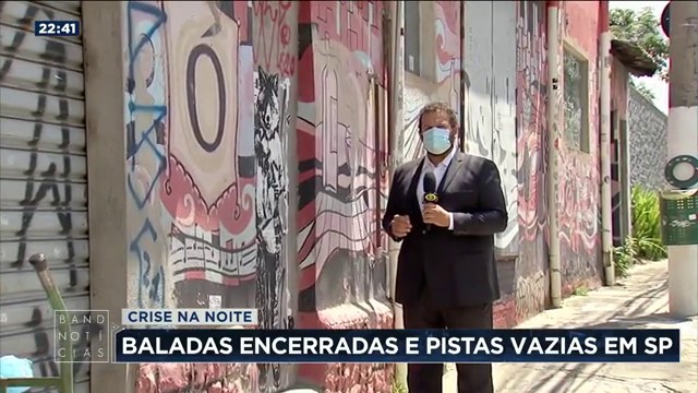 Baladas fechadas e pistas vazias em São Paulo Reprodução TV