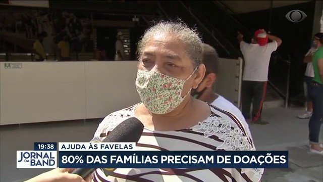 Ajuda às favelas: 80% das famílias precisam de doações para sobreviver Reprodução TV