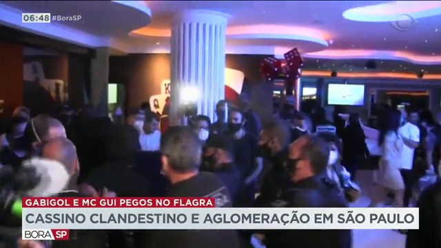 Cassino clandestino e aglomeração em SP Reprodução TV