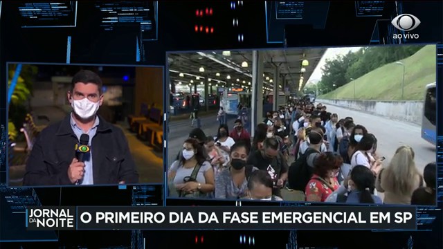 O primeiro dia da fase emergencial em SP Reprodução TV