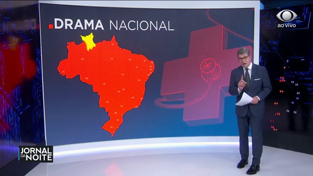 26 dos 27 estados brasileiros estão quase sem vagas de UTI Reprodução TV