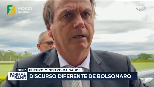 Futuro ministro da Saúde: discurso diferente de Bolsonaro Reprodução TV