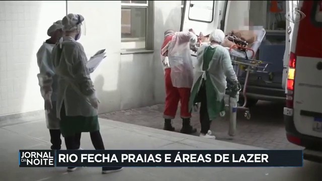 Rio fecha praias e áreas de lazer Reprodução TV