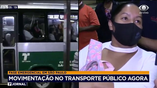 Passageiros reclamam do transporte público lotado em São Paulo Reprodução TV