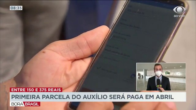 Primeira parcela do auxílio emergencial será paga em abril Reprodução TV