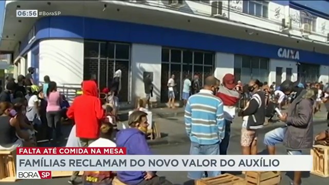 Famílias reclamam do novo valor do auxílio Reprodução TV