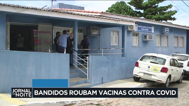 Bandidos roubam vacinas contra covid Reprodução TV