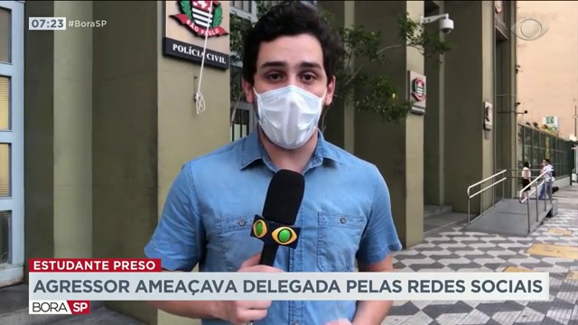 Agressor ameaçava delegada pelas redes sociais Reprodução TV