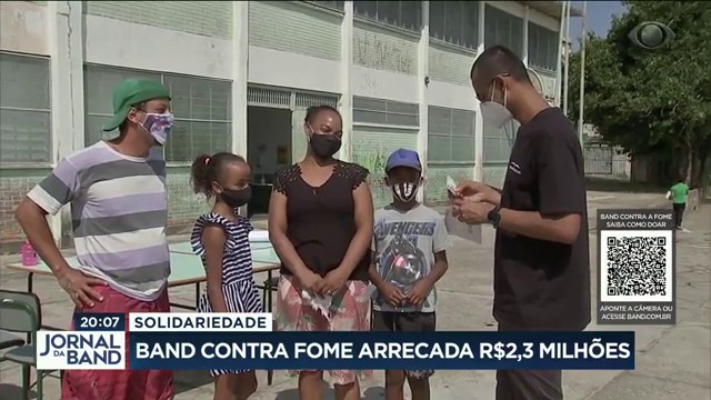 Participe! Band contra a Fome arrecada R$ 2,3 milhões Reprodução TV