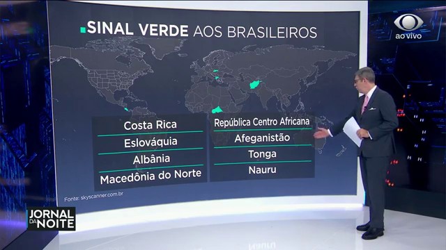 Somente oito países recebem turistas brasileiros sem restrições Reprodução TV