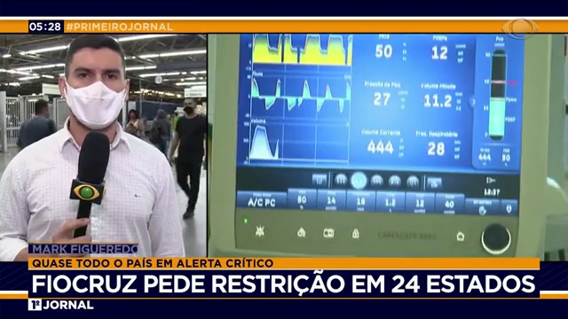 Fiocruz pede restrição em 24 estados Reprodução TV