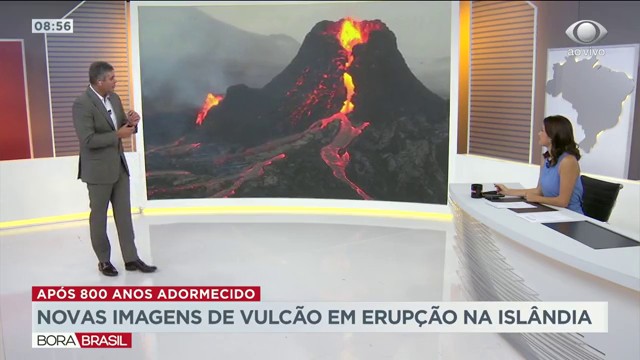 Novas imagens impressionantes de erupção vulcânica na Islândia Reprodução TV