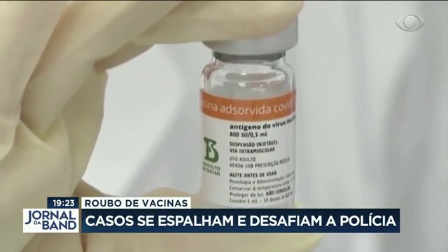 Roubo de vacinas: casos se espalham e desafiam a polícia Reprodução TV