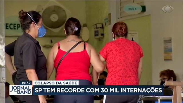 Estado de São Paulo tem recorde de internações por covid Reprodução TV