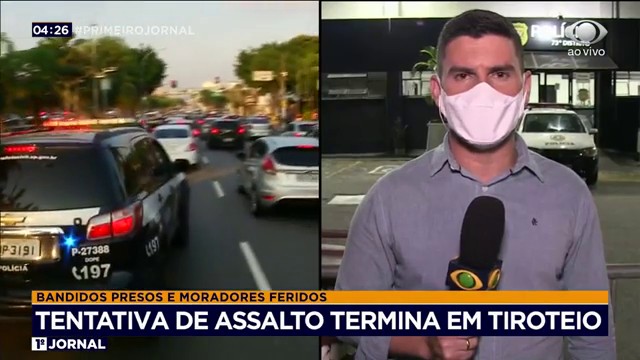 Tentativa de assalto termina em tiroteio em São Paulo Reprodução TV