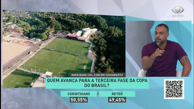 Jogo Aberto debate sobre o confronto entre Corinthians e Retrô Reprodução TV