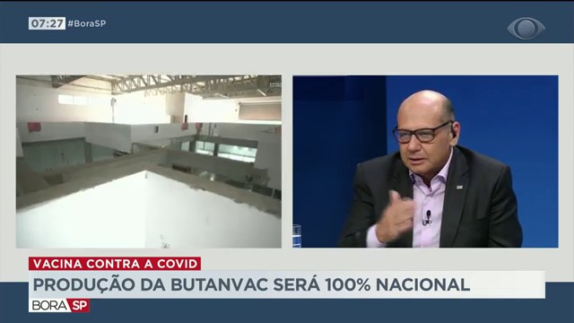 Produção da Butanvac será 100% nacional Reprodução TV