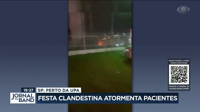 Festa clandestina atormenta pacientes de UPA em São Paulo Reprodução TV