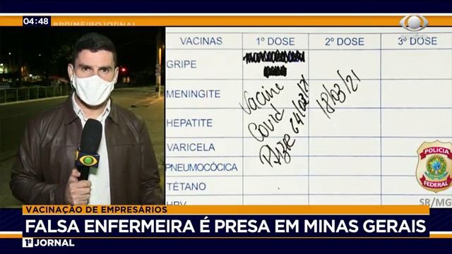 Polícia prende falsa enfermeira em Minas Gerais Reprodução TV