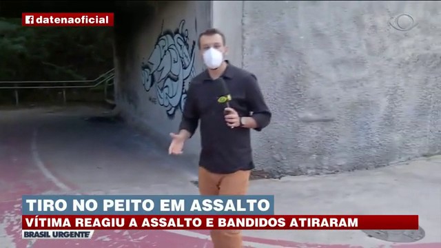 POLICIAL CIVIL BALEADO NO PEITO DURANTE ASSALTO Reprodução TV