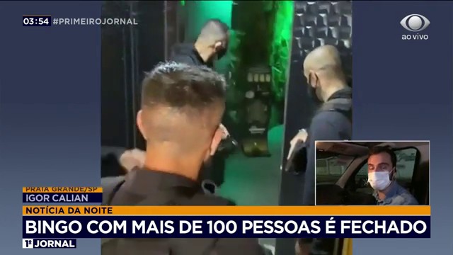 Bingo com mais de 100 pessoas é fechado Reprodução TV