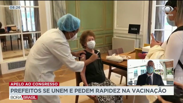 Prefeitos se unem e pedem rapidez na vacinação Reprodução TV