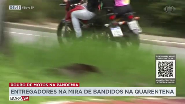 Entregadores na mira de bandidos na quarentena Reprodução TV