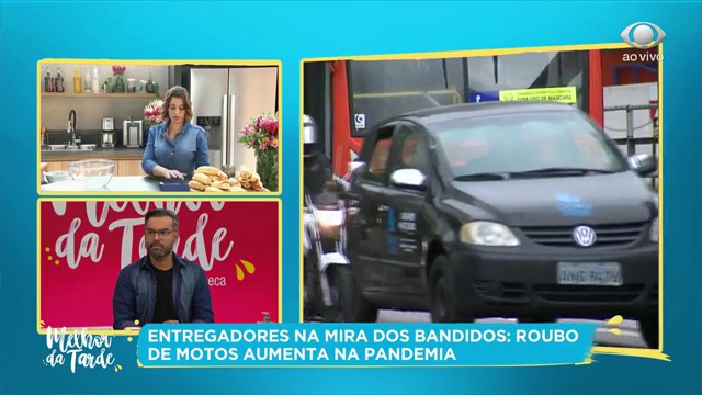 Entregadores na mira dos bandidos: aumenta roubo de motos na pandemia Reprodução TV