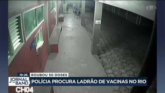 Roubou 50 doses: polícia procura ladrão de vacinas no Rio de Janeiro Reprodução TV