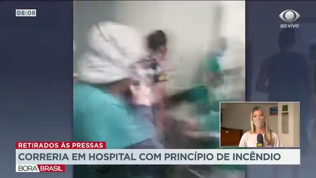 Pacientes são retirados às pressas após princípio de incêndio no Rio Reprodução TV