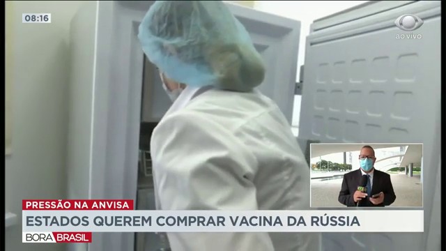 Estados querem comprar vacina da Rússia Reprodução TV