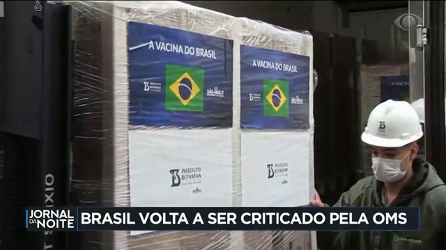 OMS volta a criticar o Brasil por descontrole da pandemia Reprodução TV