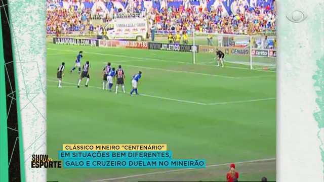 100 anos de clássico! Cruzeiro e Atlético MG chegam a marca histórica Reprodução TV