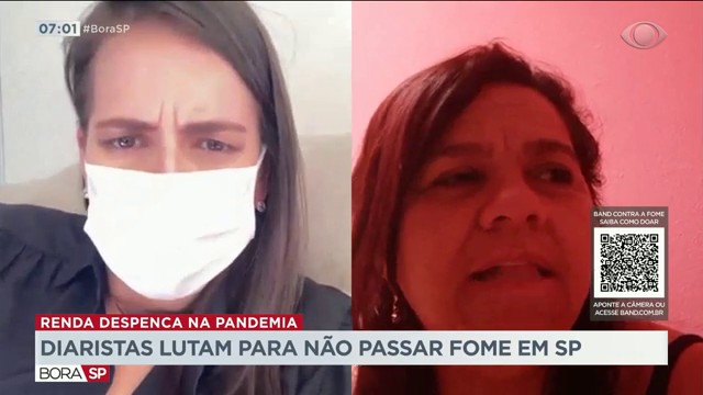 Diaristas lutam para não passar fome em São Paulo Reprodução TV