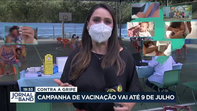 Campanha de vacinação contra a gripe vai até 9 de julho Reprodução TV