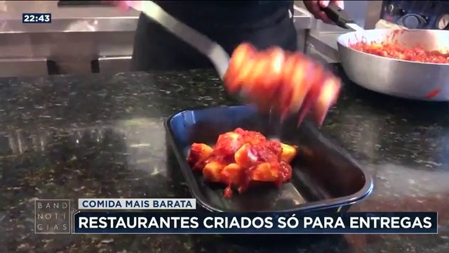 Restaurantes criados só para entregas Reprodução TV