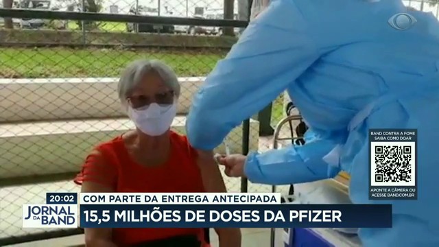 Vacina antecipada: governo anuncia entrega de 15,5 milhões da Pfizer Reprodução TV