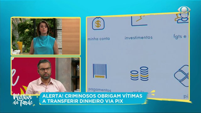 Criminosos obrigam vítimas transferirem dinheiro via PIX Reprodução TV