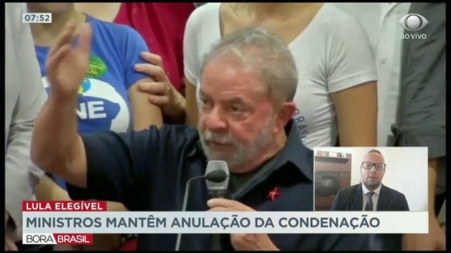 Ministros mantêm anulação da condenação de Lula Reprodução TV