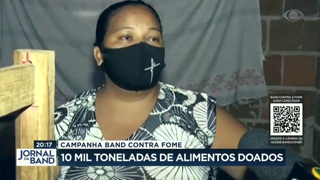 Band contra a fome: 10 mil toneladas de alimentos doados Reprodução TV