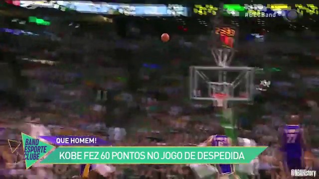 RELEMBRE A INCRÍVEL DESPEDIDA DE KOBE BRYANT NA NBA Reprodução TV