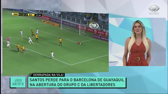 Jogo Aberto debate a derrota do Santos na Libertadores Reprodução TV