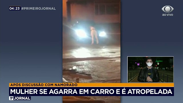 Discussão entre casal acaba com mulher atropelada no Distrito Federal Reprodução TV