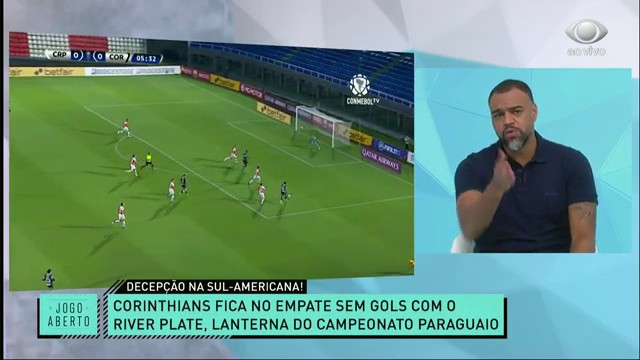 Decepção! Jogo Aberto comenta empate do Corinthians na Sul-Americana Reprodução TV