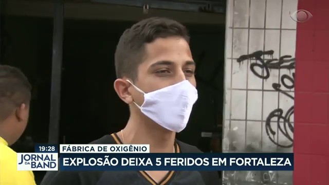 Fábrica de oxigênio:  explosão deixa 5 feridos em Fortaleza  Reprodução TV